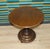 1920s Antique Oak Round Side Table with Base and Pedestal Foot, 1920s For Sale - Image 5 of 14