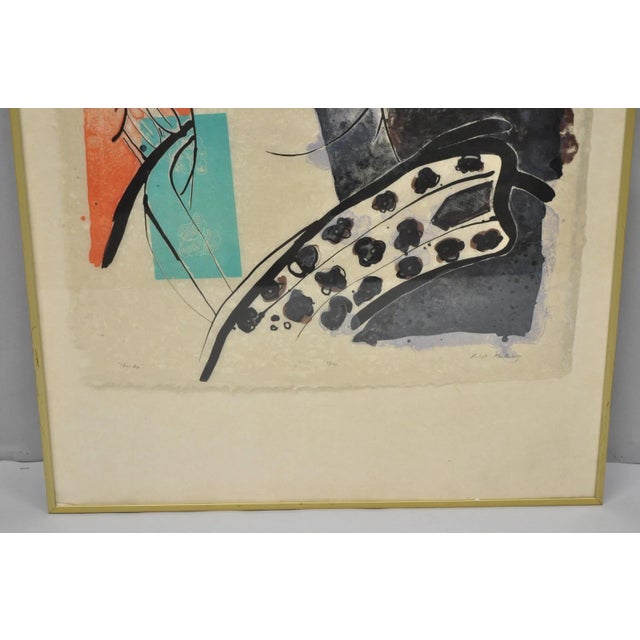 Black Vintage Robert Kushner 1986 Signed Lithograph Print "Hiroko" for Brooklyn Museum For Sale - Image 8 of 18