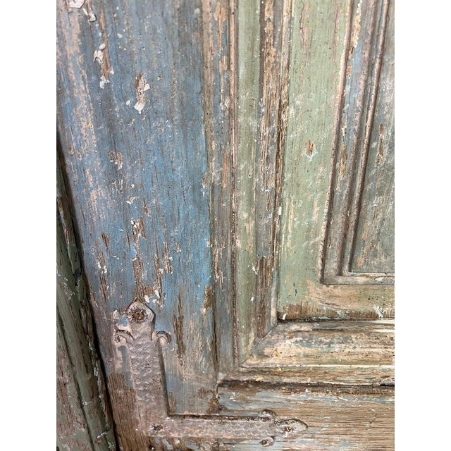 Pair of Italian Painted & Parcel Gilt Doors C. 1900 For Sale - Image 12 of 17