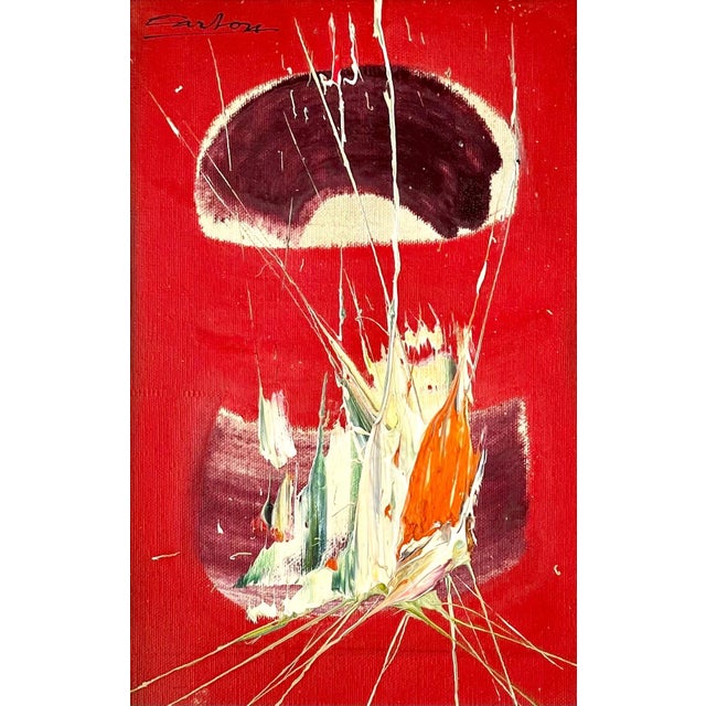 Abstract Expressionism Norman Carton, American Vivid Abstract Expressionist Art Oil Painting Norman Carton, Wpa Artist For Sale - Image 3 of 5