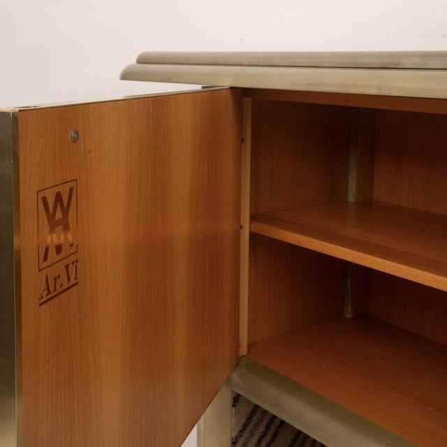 Sideboard in Parchment and Missoni Fabric by Angelo Mazzola for Salpol, 1980 For Sale - Image 13 of 18