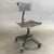 Industrial, brushed heavy gauge steel, adjustable posture office chair or stool designed by Ernest Bacz and manufactured...