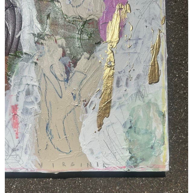 Original abstract mixed media painting on canvas by Virginia Chamlee.2025. One of one. Unframed, on gallery-wrapped...