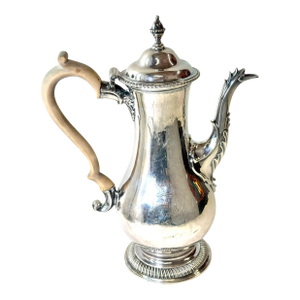 Antique Georgian Sterling Coffee Pot. Charles Wright, London, 1774.
