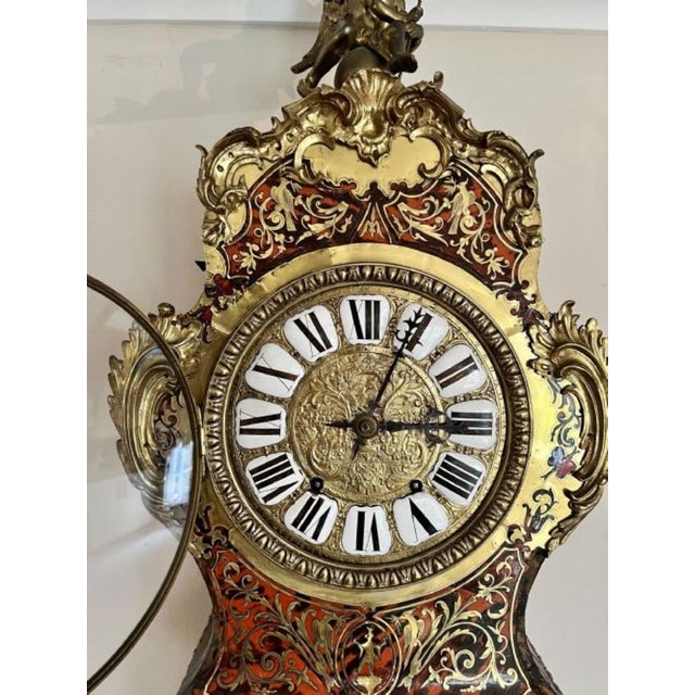 Napoleon III Marquetry Inlaid Eight Day Longcase Clock, 1870s For Sale - Image 9 of 16