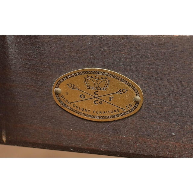 Brown Vintage Old Colony Furniture Mahogany Dining Table For Sale - Image 8 of 15