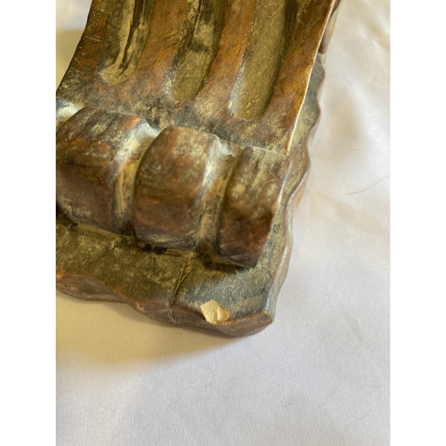 1960s Vintage Architectural Column Ceramic Bookends – Rustic Stone Finish Pair For Sale - Image 5 of 8
