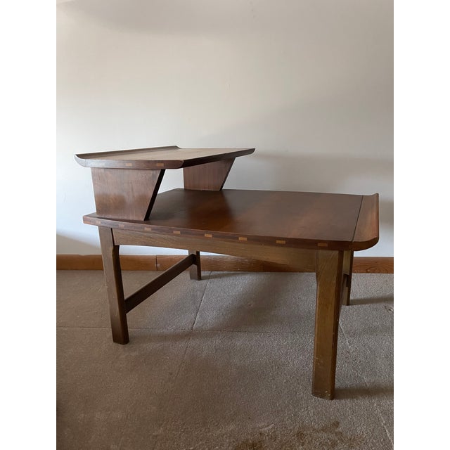Wood 1960s Double Tier Side Tables by Lane For Sale - Image 7 of 8