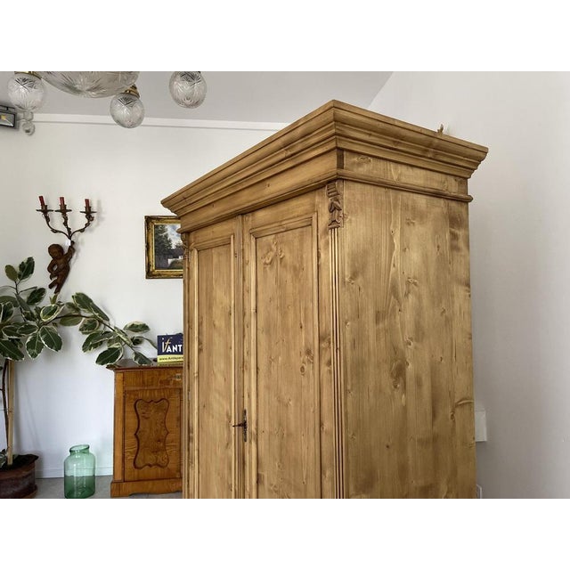 Natural Wood Farm Cabinet For Sale - Image 3 of 8