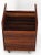 Danish Mid-Century Modern fine rosewood magazine rack storage.