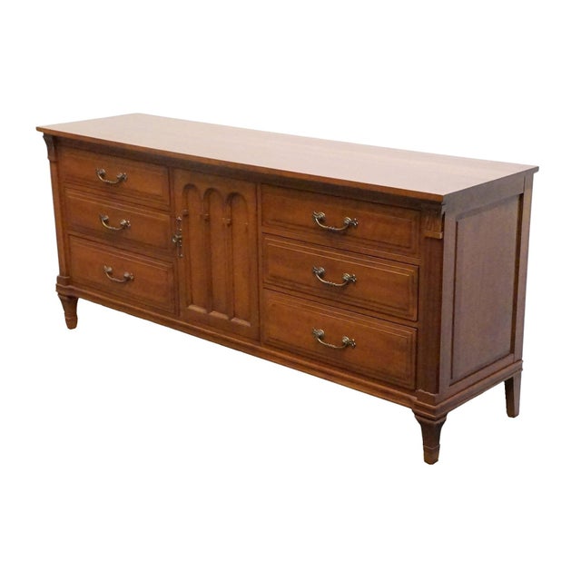 DAVIS CABINET Co. Italian Neoclassical Style 70" Adriano Cherry Triple Door Dresser 502 31.75" High 70.75" Wide 19" Deep...