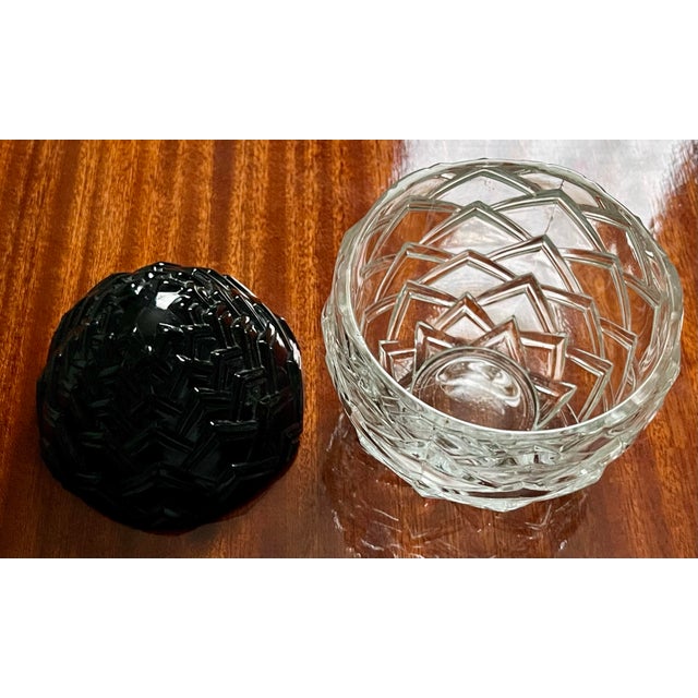 Vintage Art Deco Pressed Glass Dish For Sale - Image 9 of 12