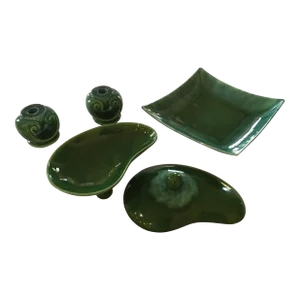 1950’s Vintage Royal Haeger Torquoise Pottery 4-Piece Set