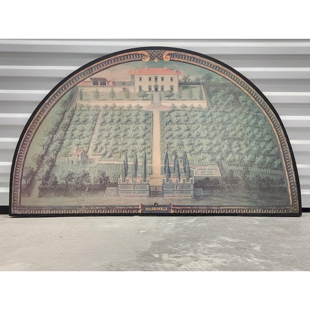 Ballard Designs Tuscan Villa landscape demi-lune architectural wall art on fiberboard. Featuring a beautiful reproduction...