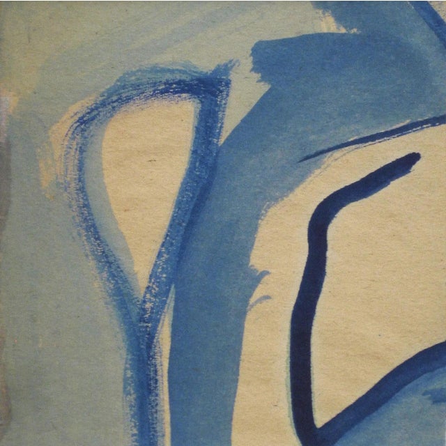 Abstract watercolor on paper by Illinois artist Audrey Christensen. From a portfolio of works on paper spanning a half...