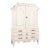 18th Century Large Swedish Pine Wedding Cabinet Painted White For Sale