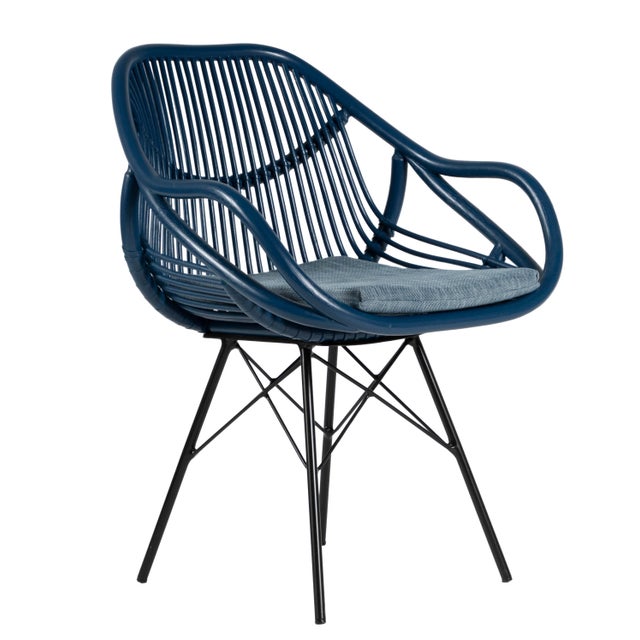 Navy Blue Stockholm Chair, Navy For Sale - Image 8 of 8