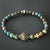 Turquoise Lion Men's Beaded Bracelet For Sale In Miami - Image 6 of 11