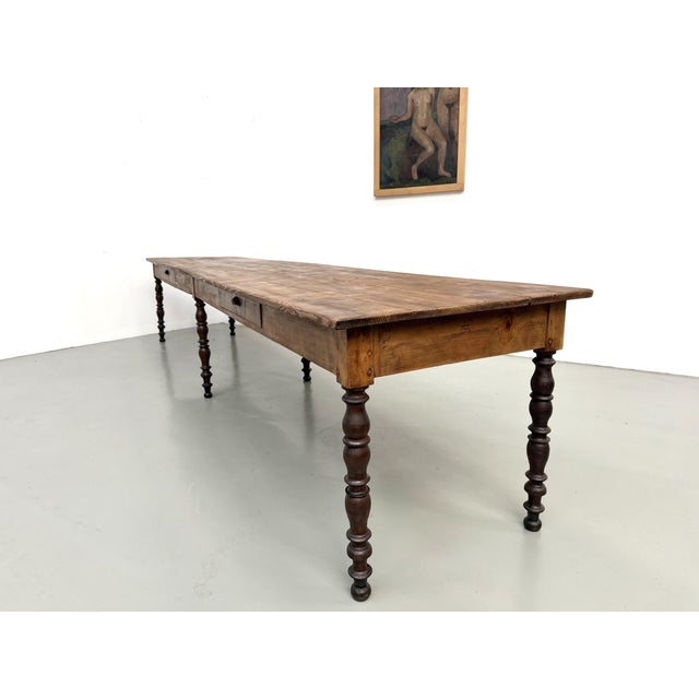 Farmhouse Table in Pine, 1900s For Sale - Image 16 of 18