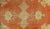 Antique Oushak Carpet, Oriental Rug, Handmade Rug Saffron, Light Blue and Coral For Sale - Image 14 of 18