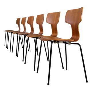 Vintage 3103 Chairs by Arne Jacobsen for Fritz Hansen, 1963, Set of 6 For Sale