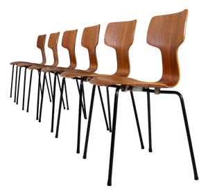 Vintage 3103 Chairs by Arne Jacobsen for Fritz Hansen, 1963, Set of 6
