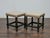 19th Century Pair of English 19th Century Ebonized Bobbin Stools with Custom Linen Upholstery For Sale - Image 5 of 9