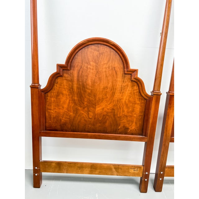 Vintage Walnut Headboards With Posts a Pair Chairish