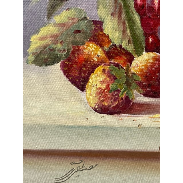 A Palatial Oil on Canvas Still-Life Painting by Mostafa Heydari For Sale - Image 11 of 12