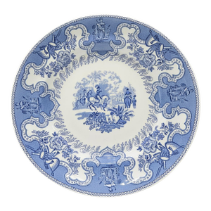 1970s Texian Campaigne Staffordshire Blue Plate by Mottahedeh – Dallas County Heritage Society Authorized Reproduction