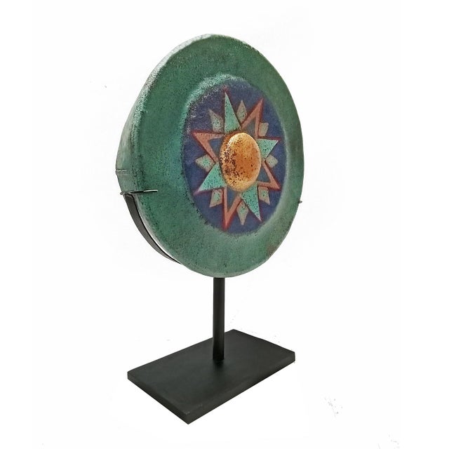 Tribal Indonesian Gong on Stand, Mid-20th Century For Sale - Image 3 of 13