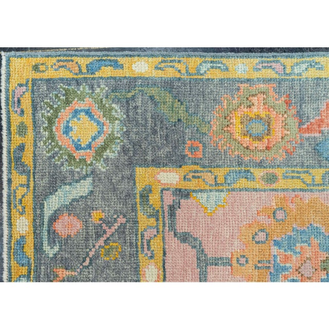 Turkish Oushak Rug 4'10" x 7'2" #19053 For Sale - Image 4 of 8