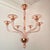 Glass 1970s Italian Pink Neoclassical Murano Glass Chandelier For Sale - Image 7 of 11
