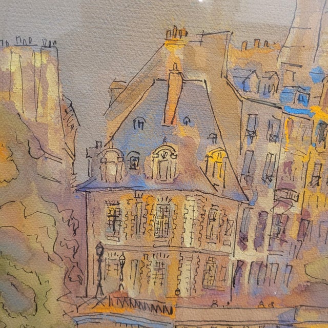 Gilis, Pont Marie, Paris, 1962, Watercolor on Paper For Sale - Image 17 of 18