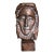 Waylande Gregory Large Hammered Copper Face Sculpture Bust on Wood Block. For Sale