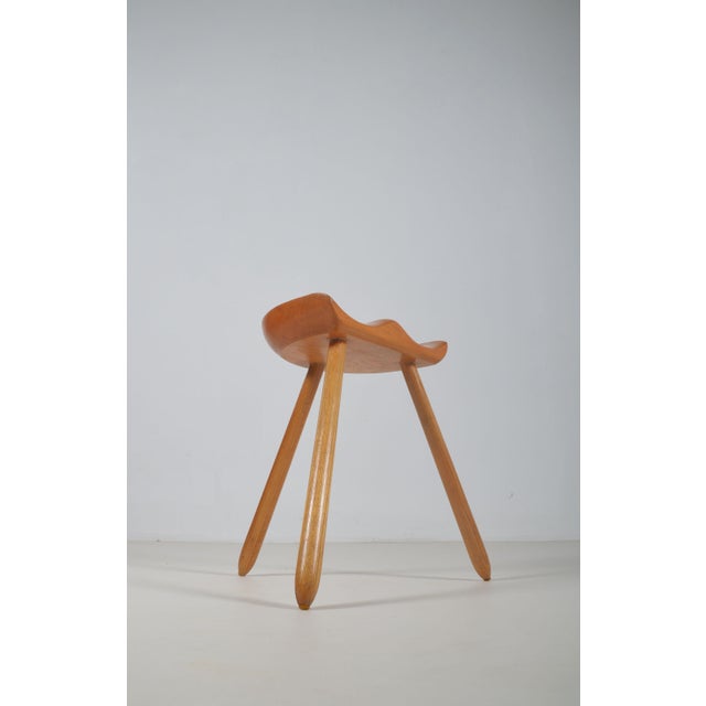 Danish Tripod Stool, 1950s For Sale - Image 4 of 10