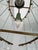 Gold Murano Glass and Brass Pendant Light in the style of Fontana Arte, 1950s For Sale - Image 8 of 9