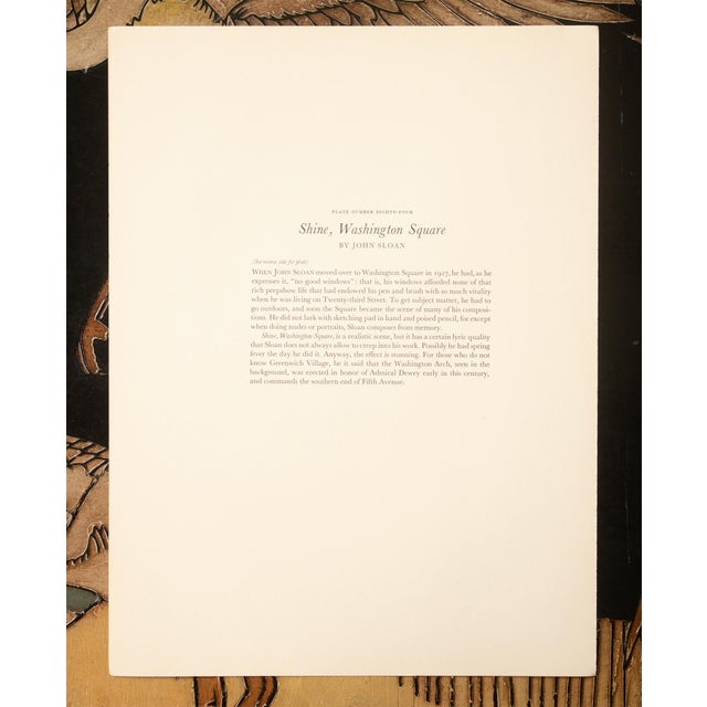 1930s 1939 After John Sloan "Shine, Washington Square", First Edition Period Offset Lithograph For Sale - Image 5 of 8