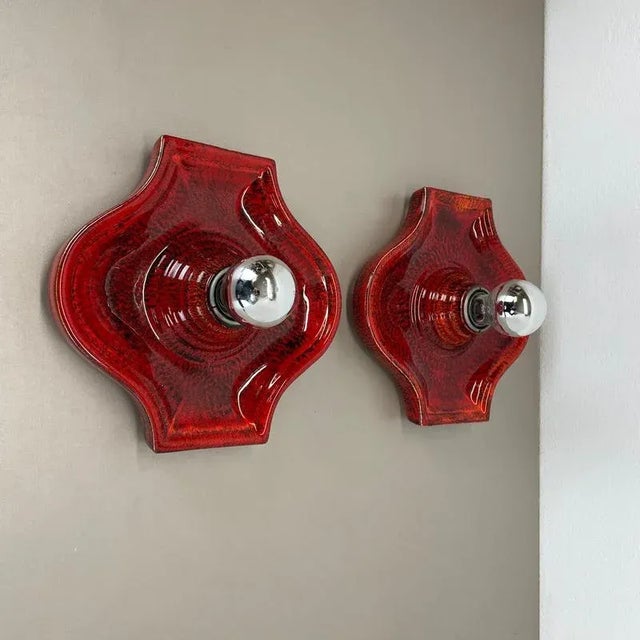 Wall light sconce set of two. Producer: Hustadt Lights, Germany. Origin: Germany. Age: 1970s. : Original 1970s modernist...