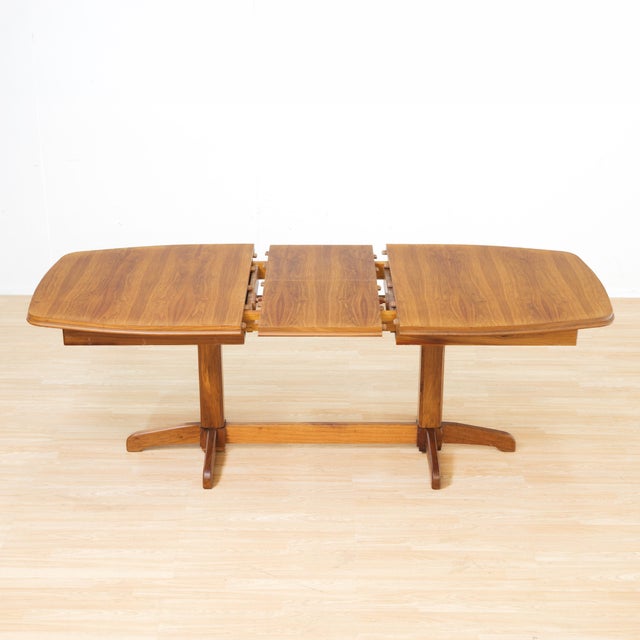 Mid Century Scandinavian Teak Extending Dining Table For Sale - Image 10 of 12