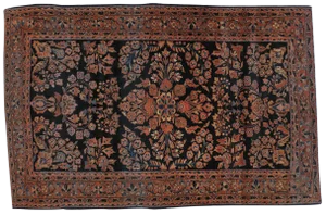 Antique Persian Sarouk Rug - 4'5" X 6'9"