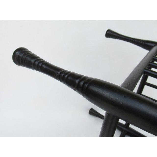 Early C.1920's Liberty & Co. Attr. Anglo-English Egyptian-Revival Thebes Stool Original Ebony Finish For Sale - Image 17 of 18