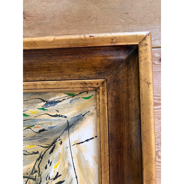 1970s “Fishing Boats” by Bruno Zupan Signed Limited Edition Lithograph 14/200 17x33 - Framed For Sale - Image 12 of 12