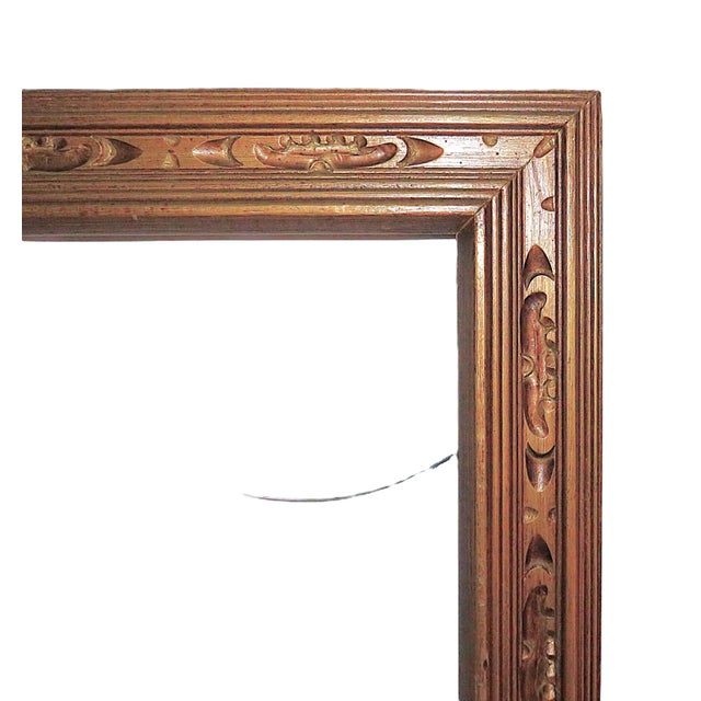 FREE SHIPPING ANYWHERE IN THE CONTINENTAL US! This is a distinctive carved wood picture frame. Mid 20th century modern....