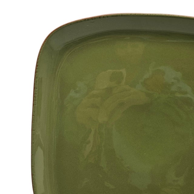 Lime Vietri Cucina Fresca Lime Verde 12.75" Square Platter, Handcrafted in Italy For Sale - Image 8 of 11