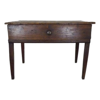 19th Century Chestnut Game Farm Table with Drawer For Sale