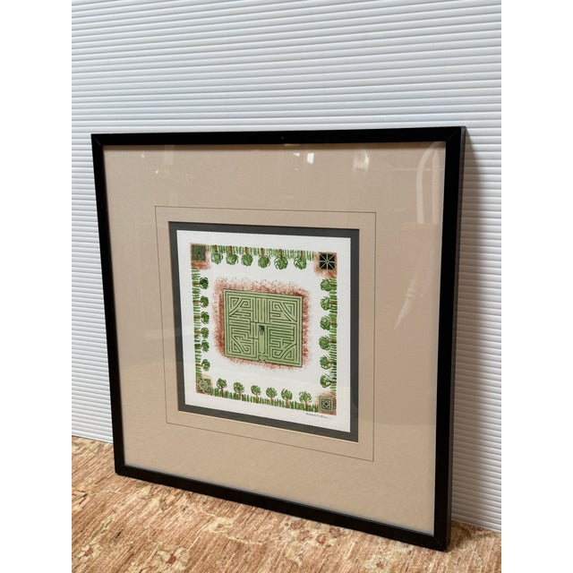 Barbara Embree "Maze I" Print, Framed For Sale - Image 11 of 12