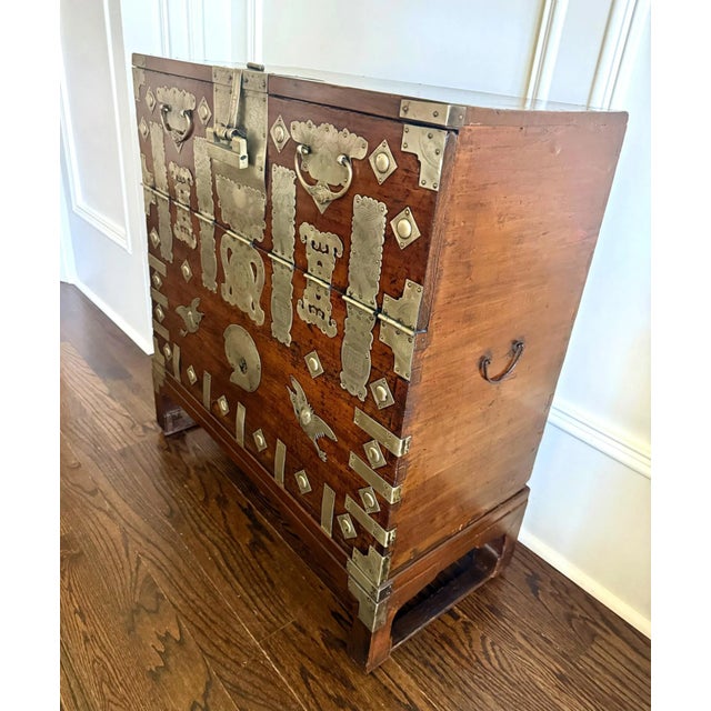 Mid 19th Century Korean Wedding Bandaji Chest Joseon Dynasty Original Invoice For Sale - Image 10 of 12