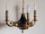 Vintage French Empire 3-Arm Brass Dark Green Tole Chandelier, 1960s For Sale - Image 13 of 16