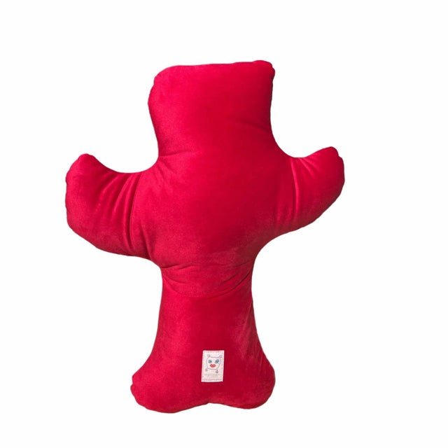 Blue Velvet "MOMster" Sculpted Plush Pillow, Custom Original For Sale - Image 8 of 9